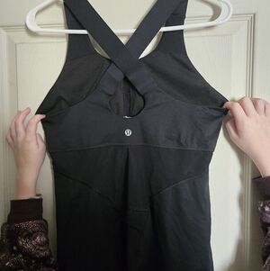 Lululemon Athletica Black Cross-Back Tank